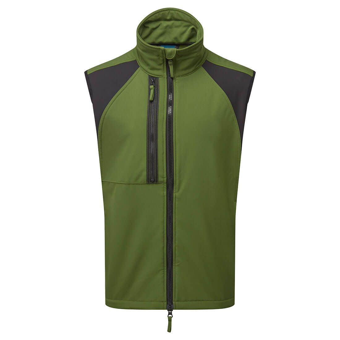 WX2 Eco Softshell Gilet (2L), L, R, Olive Green