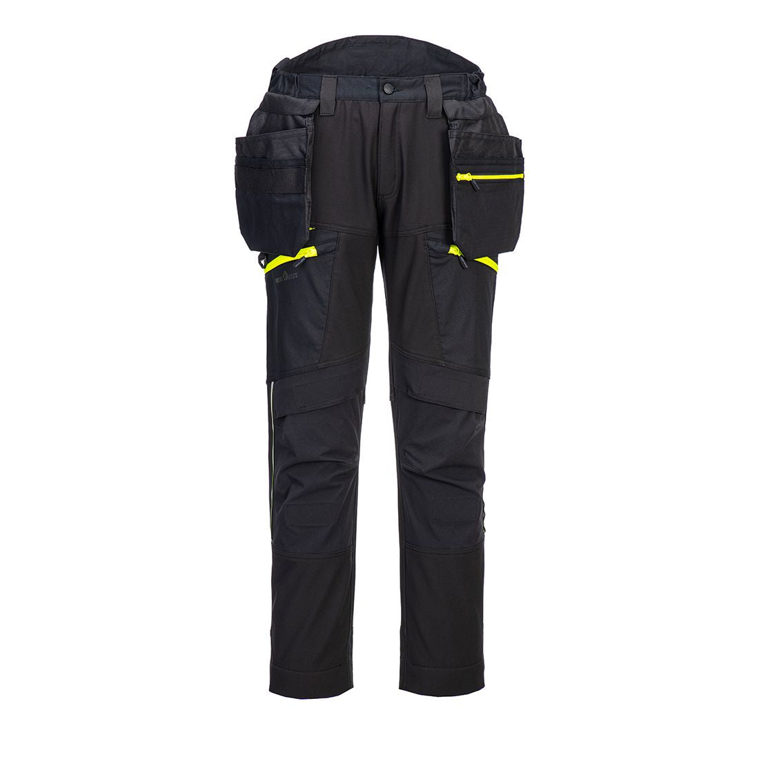 DX4 Detachable Holster Pocket Softshell Trousers, 28, R, Black