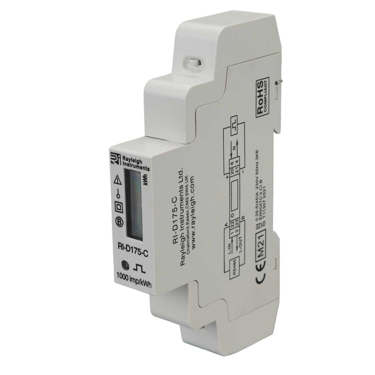 Rayleigh 45A Single Phase MID Certified Energy Meter with Modbus