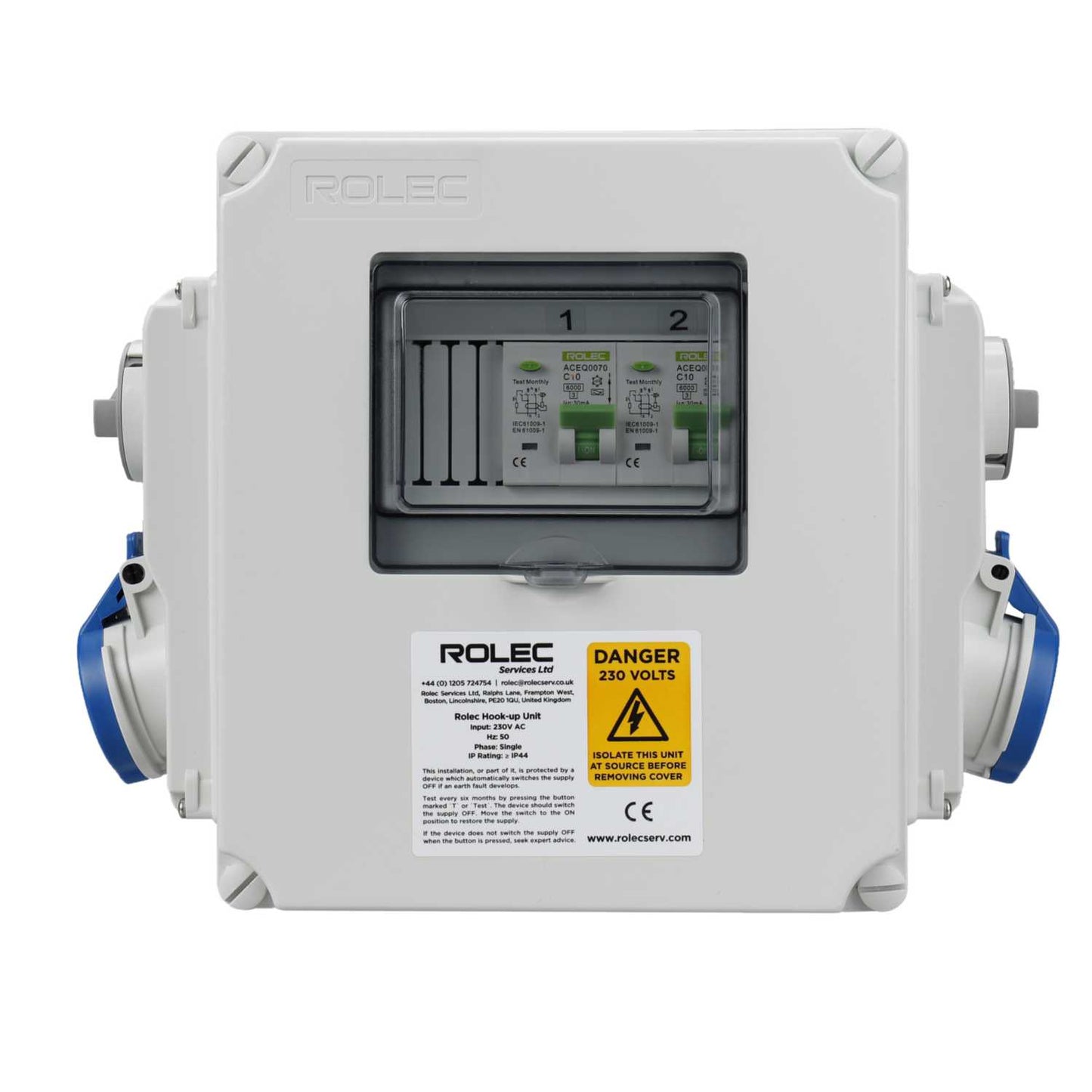 Rolec Lshu 16A Interlocked 2 Way 10A Rcbo Caravan Hook Up Point