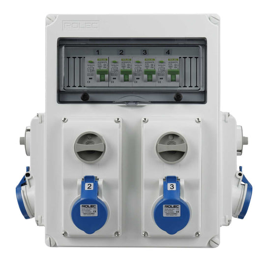 Rolec Lshu 16A Interlocked 4 Way 10A Rcbo Caravan Hook Up Point