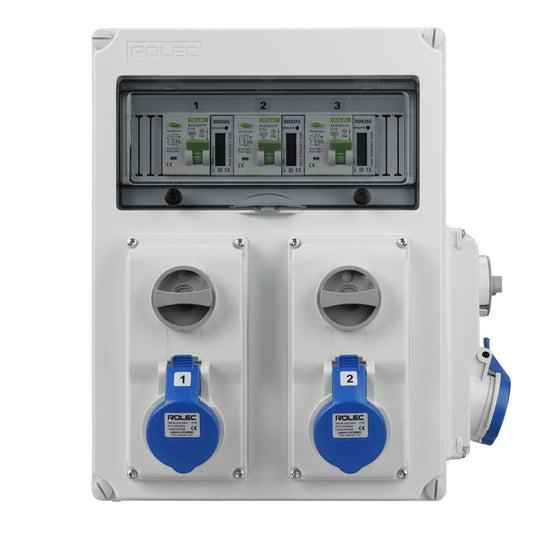 Rolec Lshu 16A Interlocked 3 Way 10A Rcbo Metered Caravan Hook Up Point
