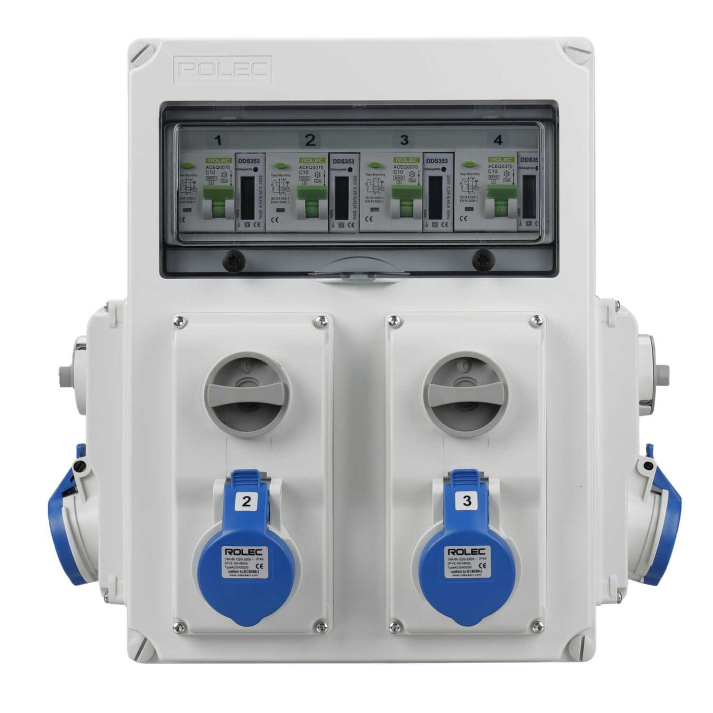 Rolec Lshu 16A Interlocked 4 Way 10A Rcbo Metered Caravan Hook Up Point