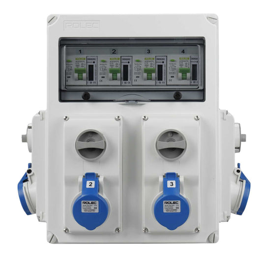 Rolec Lshu 16A Interlocked 4 Way 10A Rcbo Metered Caravan Hook Up Point