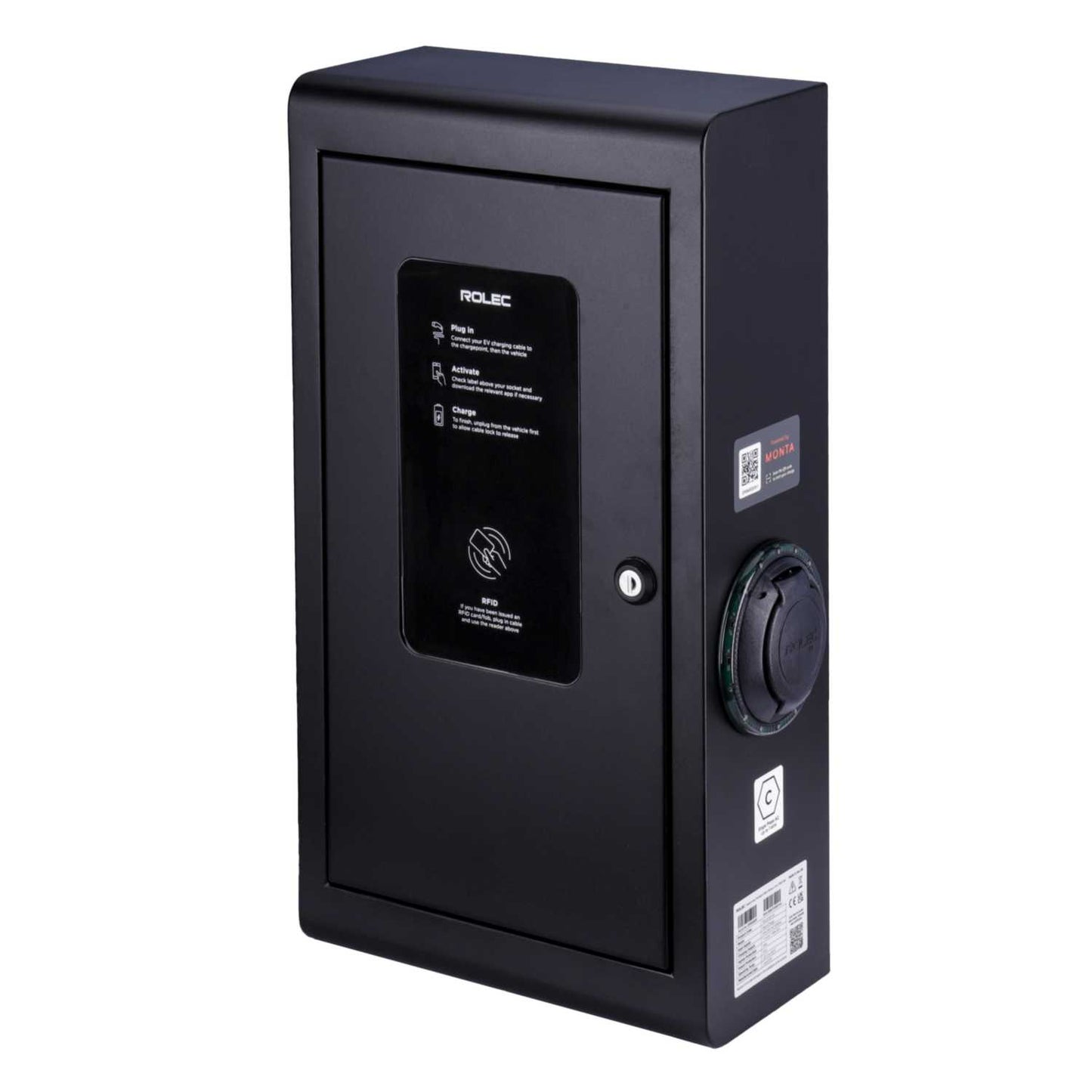 Rolec EV SecuriCharge Smart EV Charger 7.4kW 1 x Type 2 Socket Black