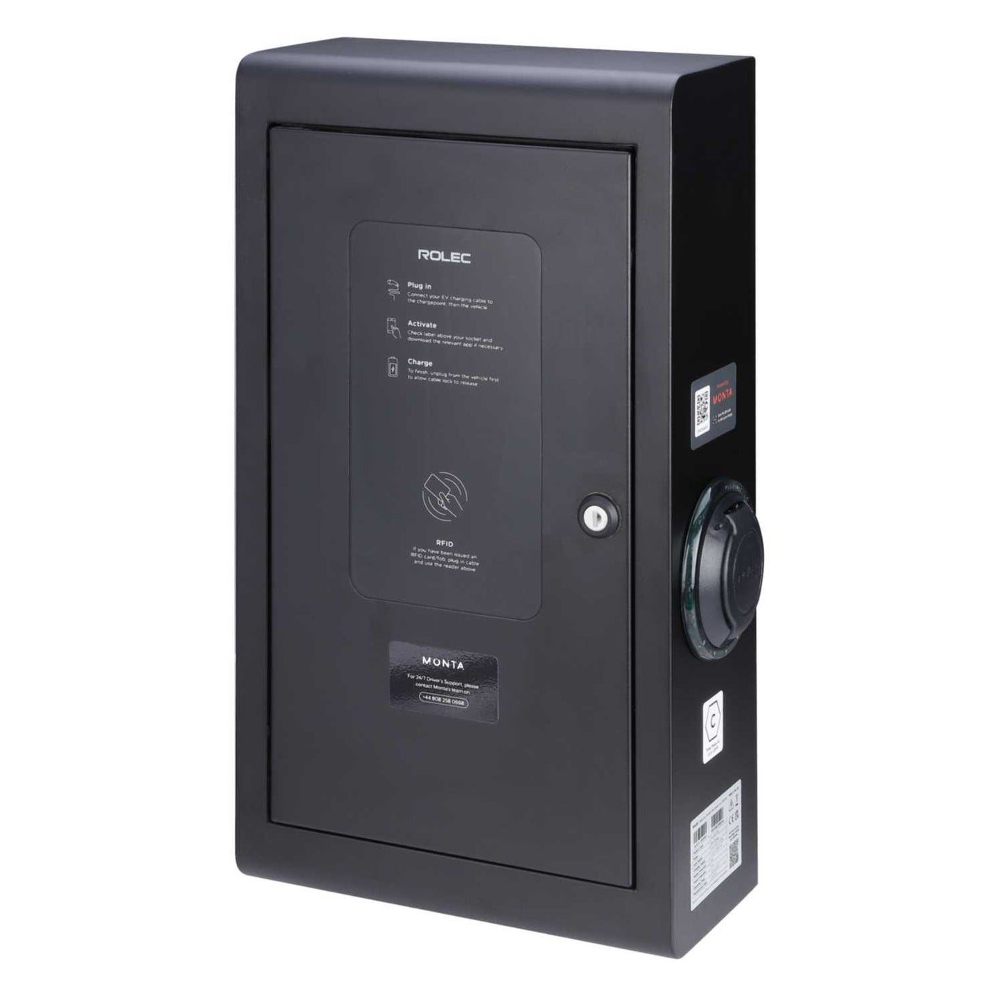 Rolec EV SecuriCharge Smart EV Charger 22kW 1 x Type 2 Socket Black