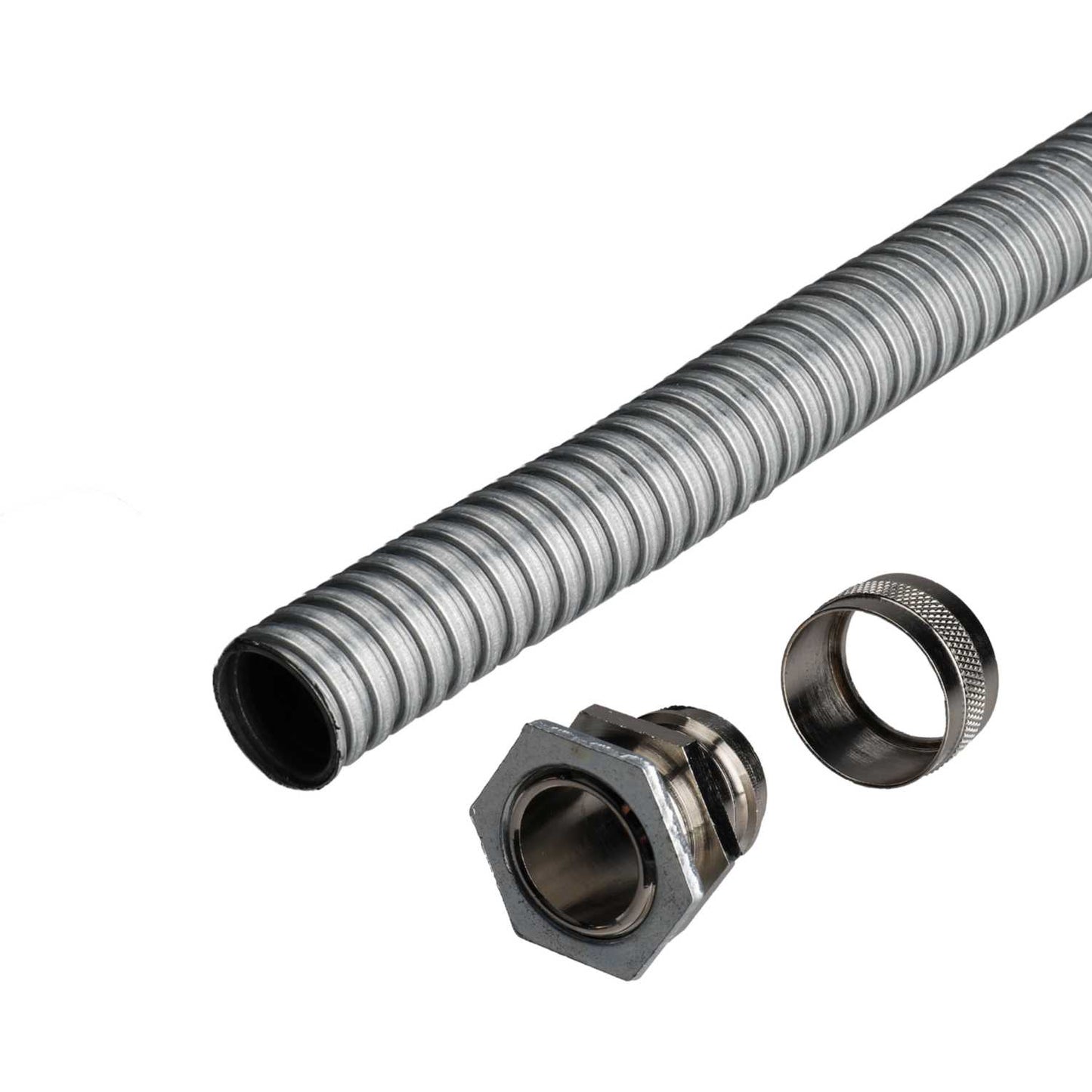 Ronbar 25mm Flexible Conduit Steel Pack (10m Reel and 10 Glands)