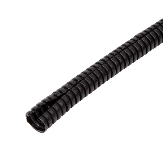 Ronbar 10mm Polypropylene Split Flexible Conduit Black (50m Reel)