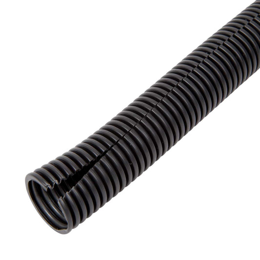Ronbar 25mm Polypropylene Split Flexible Conduit Black (50m Reel)
