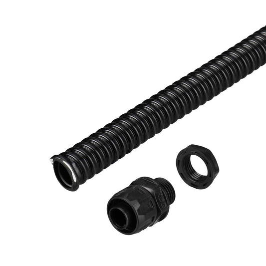 Ronbar 16mm Spiral Flexible Conduit Pack (10m Reel and 10 Glands)