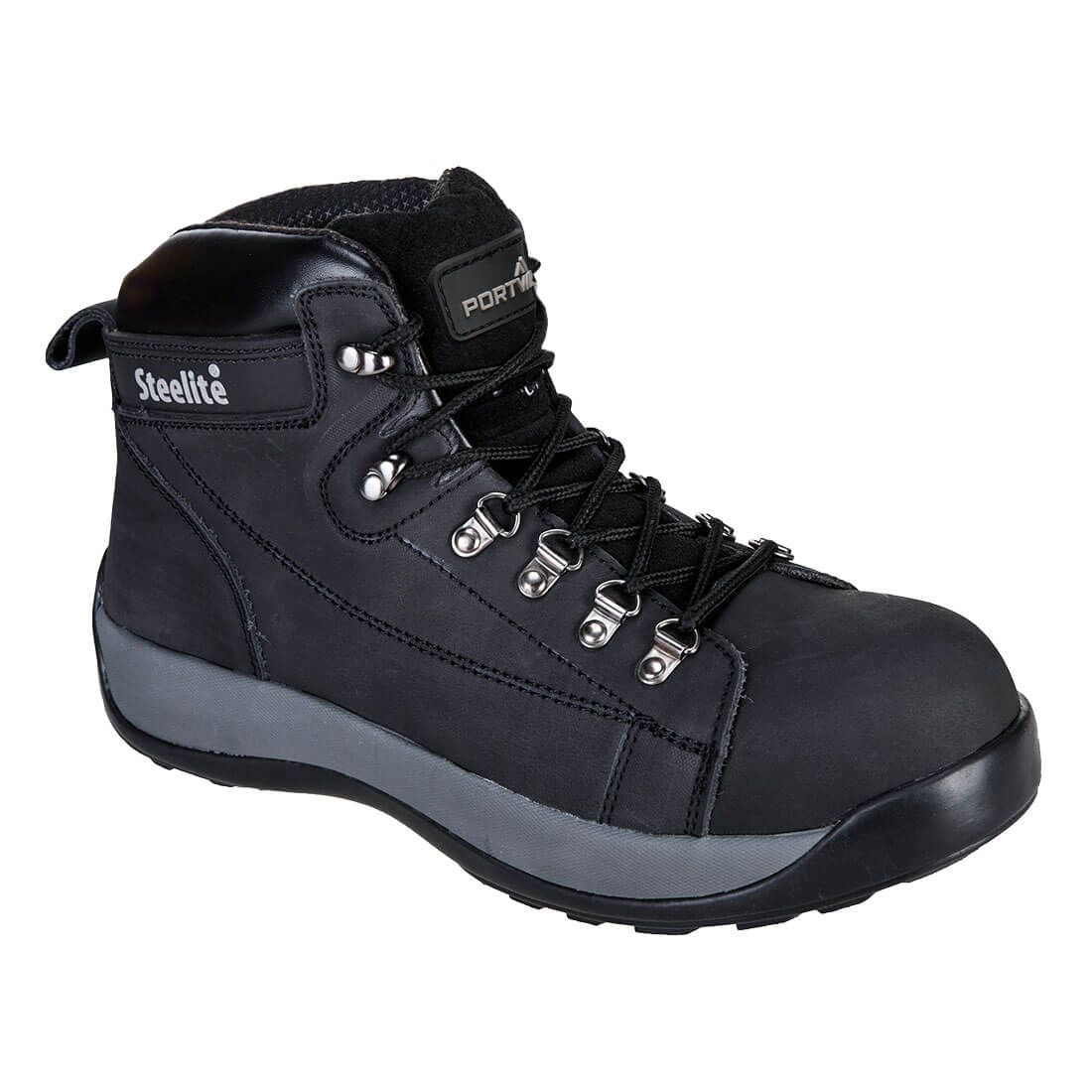 Steelite Mid Cut Nubuck Boot SB HRO, 38, R, Black