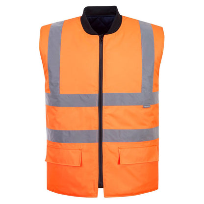 Hi-Vis Reversible Bodywarmer, 4XL, R, Orange