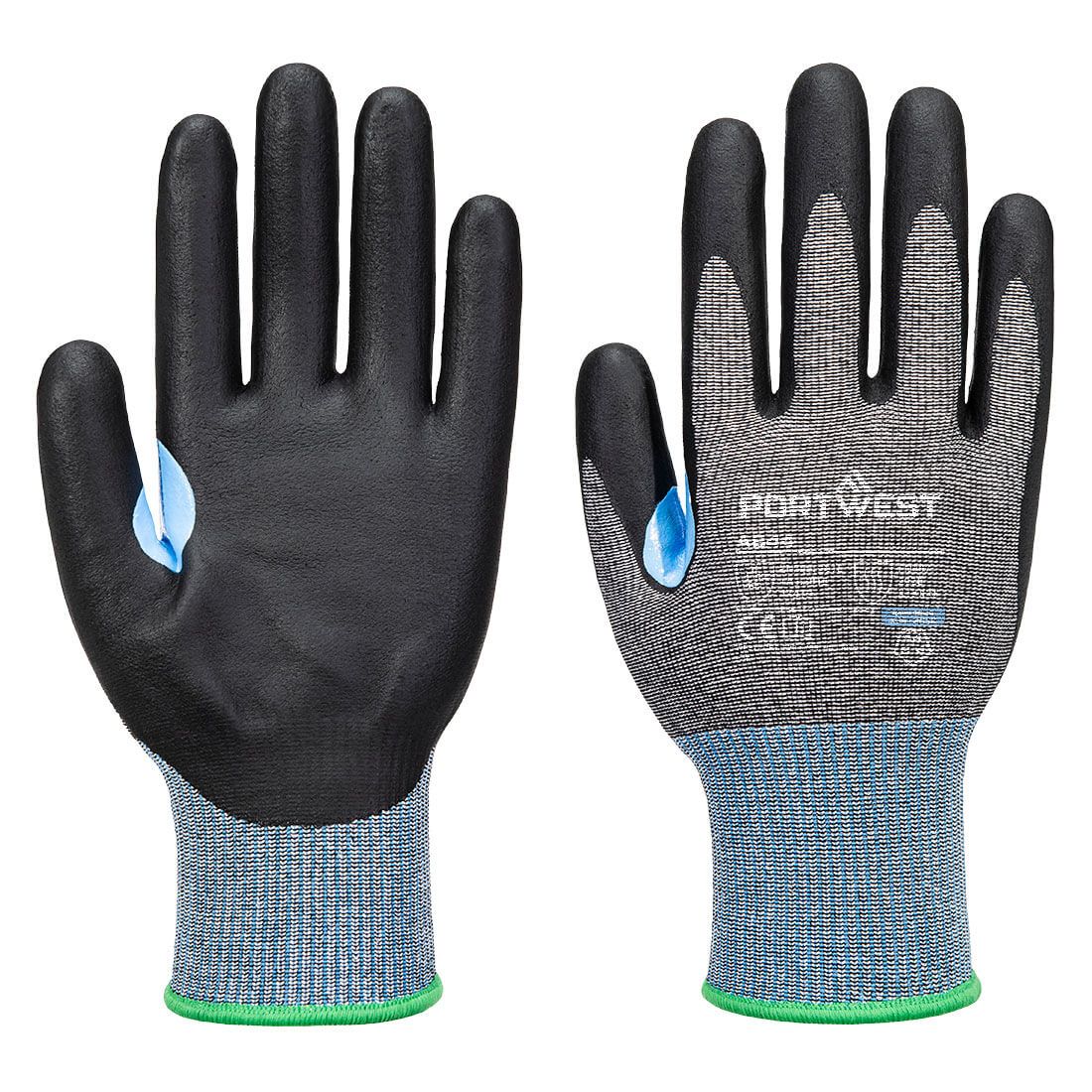 CS Cut D15 Nitrile Glove, L, R, Grey/Black