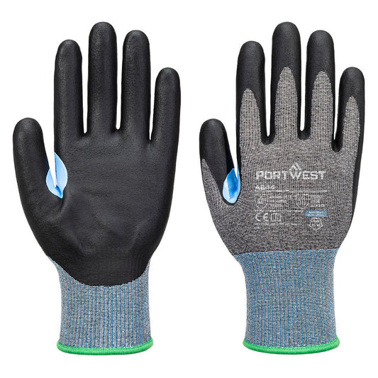 CS Cut D15 Nitrile Glove, L, R, Grey/Black