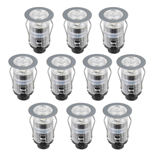 Saxby Lighting IkonPro LED CCT 25mm Stainless Steel Decking Kit 3000/4000K (Pack of 10)