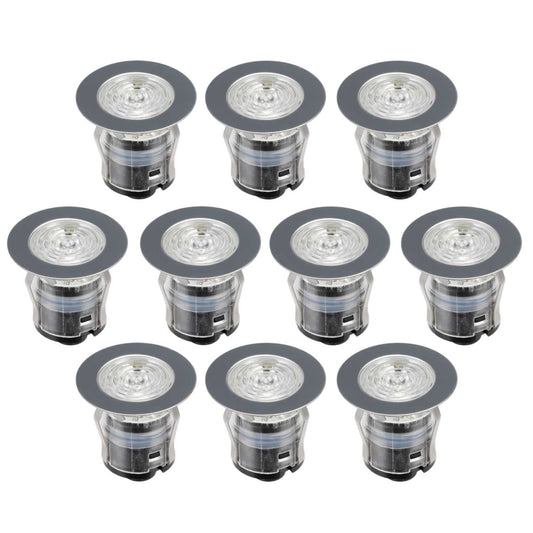Saxby Lighting IkonPro LED CCT 35mm Stainless Steel Decking Kit 3000/4000K (Pack of 10)