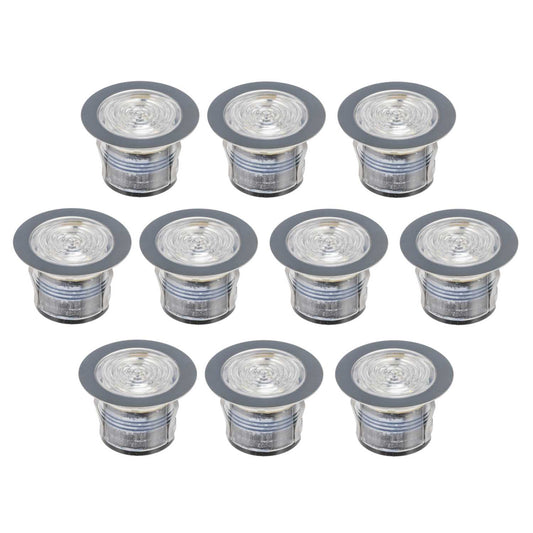 Saxby Lighting IkonPro LED CCT 45mm Stainless Steel Decking Kit 6500K / Blue (Pack of 10)