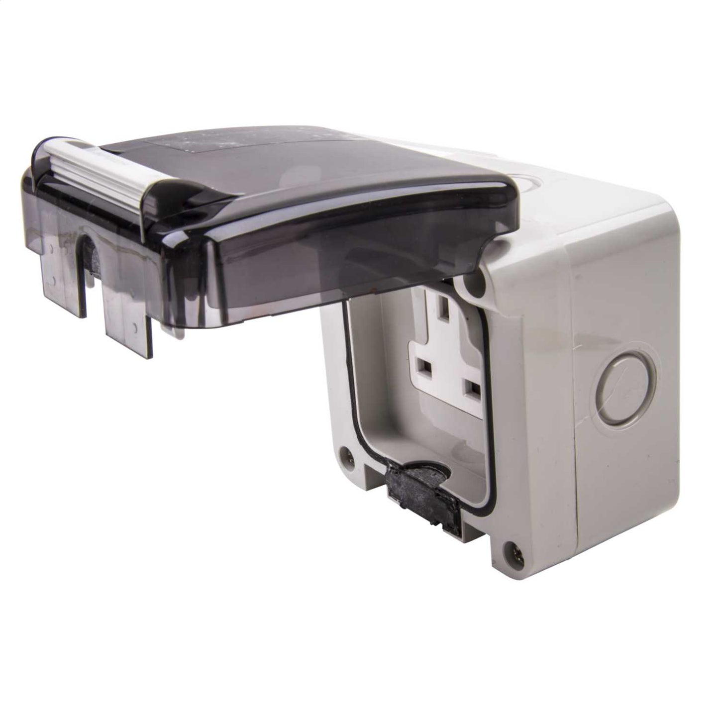 Scame 1 Gang 13A Unswitched Socket IP66 Grey