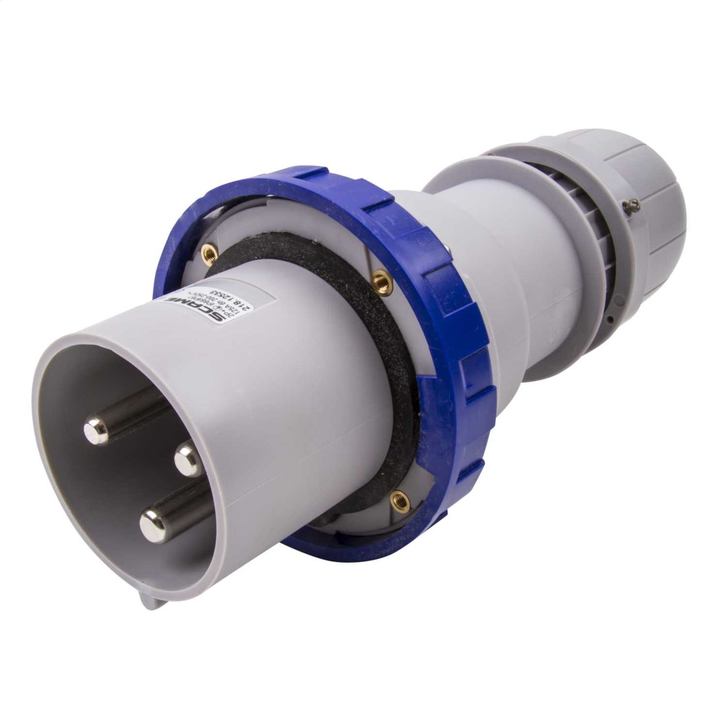 Scame Optima 125A 2P+E 230V Plug IP67 Blue