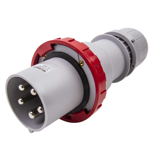 Scame Optima 125A 3P+N+E Plug IP67 Red