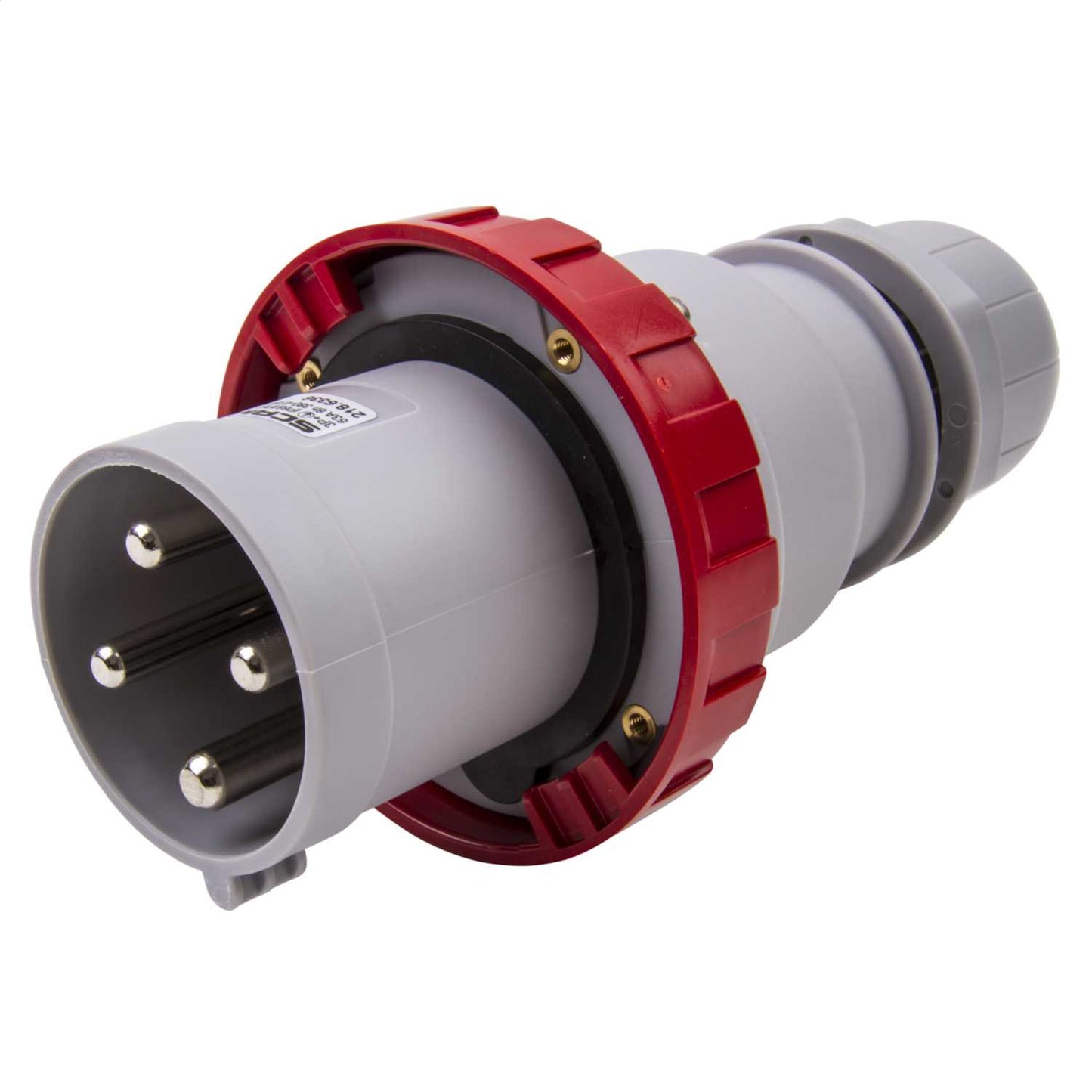 Scame Optima 63A 3P+E 415V IP67 Plug Red