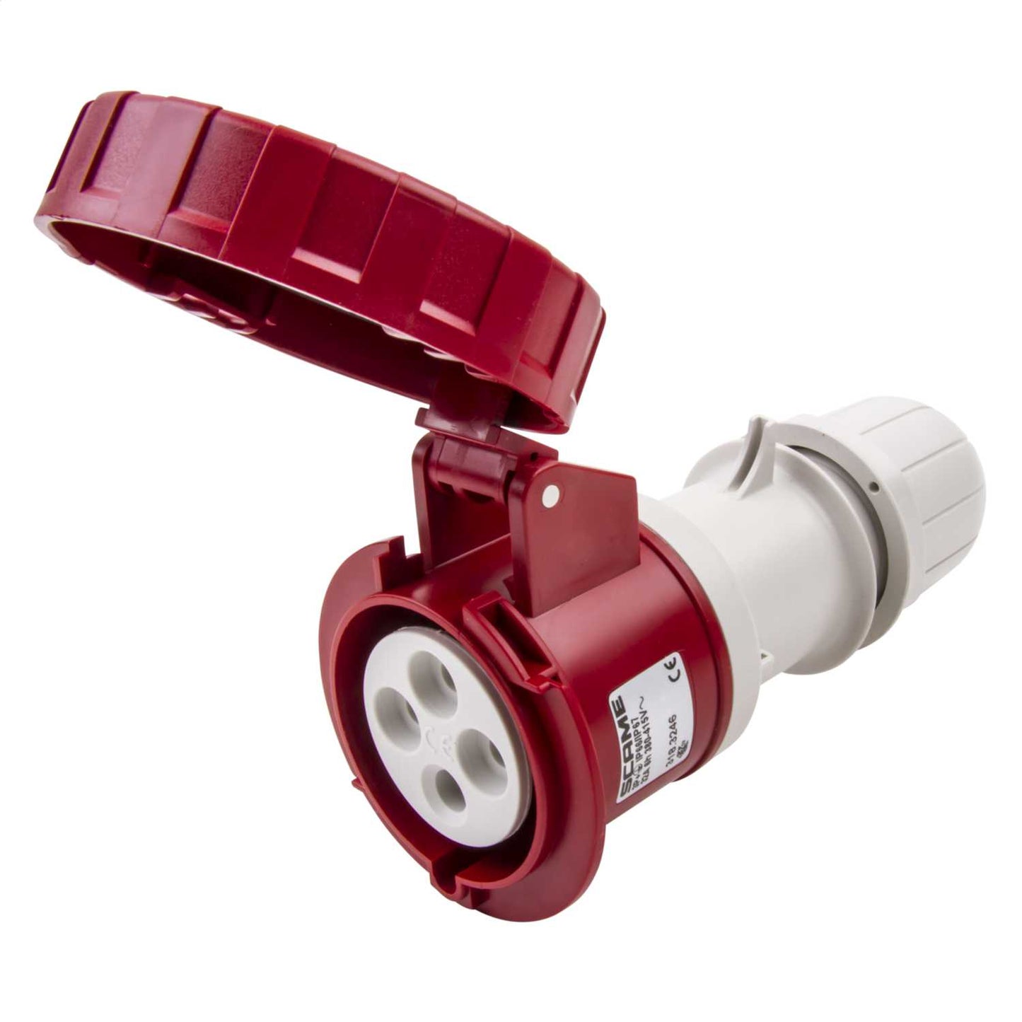 Scame Optima 32A 3P+E 415V Coupler IP67 Red
