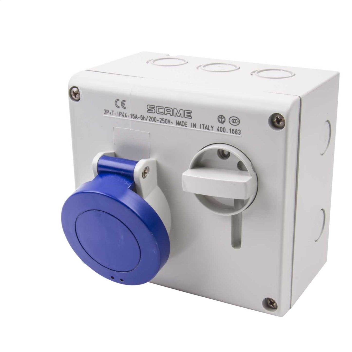 Scame Omnia 16A 2P+E 230V Interlocked Socket IP44