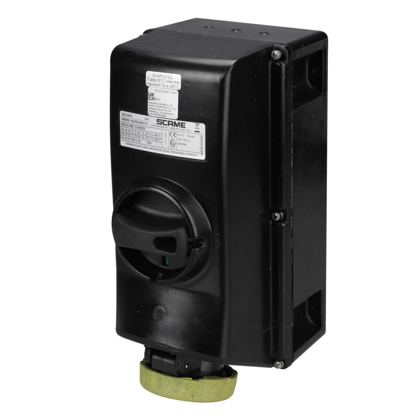 Scame Advance GRP GD Ex 16A 2P+E 110V Interlocked Socket