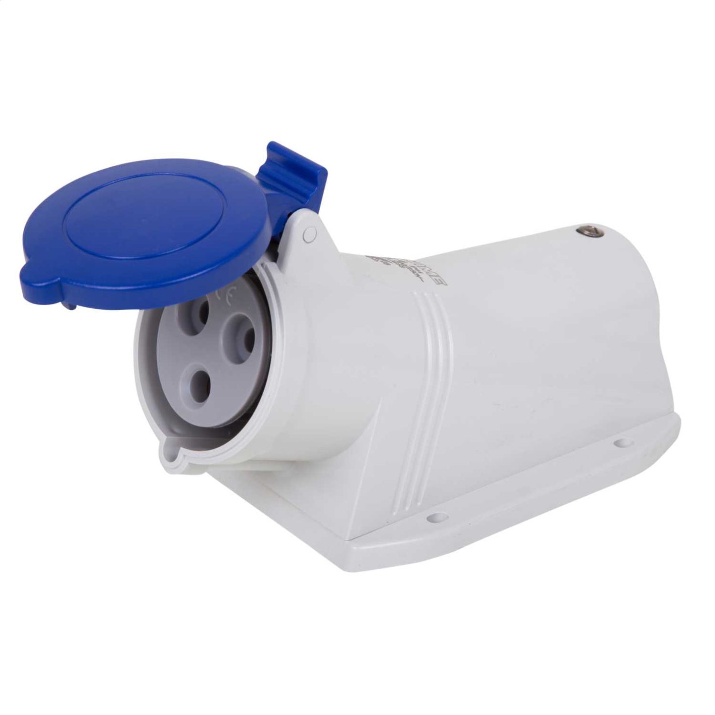 Scame Optima Base 32A 2P+E 230V Wall Mounted Socket IP44 Blue