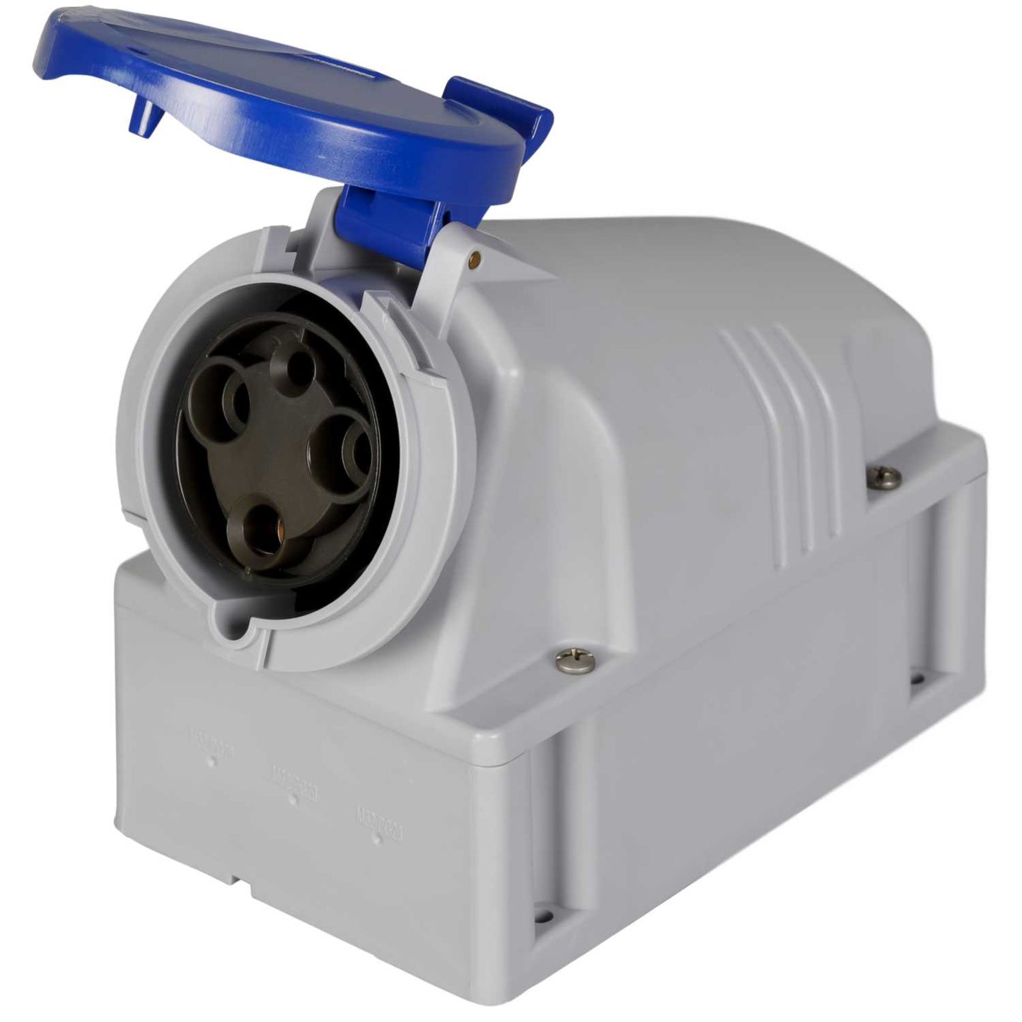 Scame Optima-Top 63A 2P+E 230V Wall Mounted Socket IP44 Blue