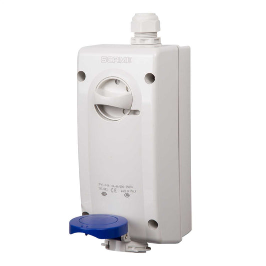 Scame Advance 2 16A 2P+E 230V Interlocked Socket IP44