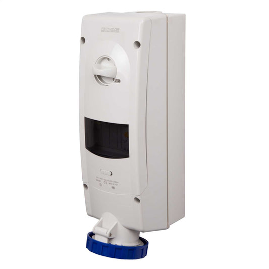 Scame Advance 2 63A 2P+E 230V Interlocked Switched RCD Protected Socket IP67