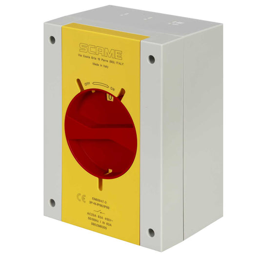 Scame 63A 4 Pole IP65 Isolator Switch IP66 / IP69