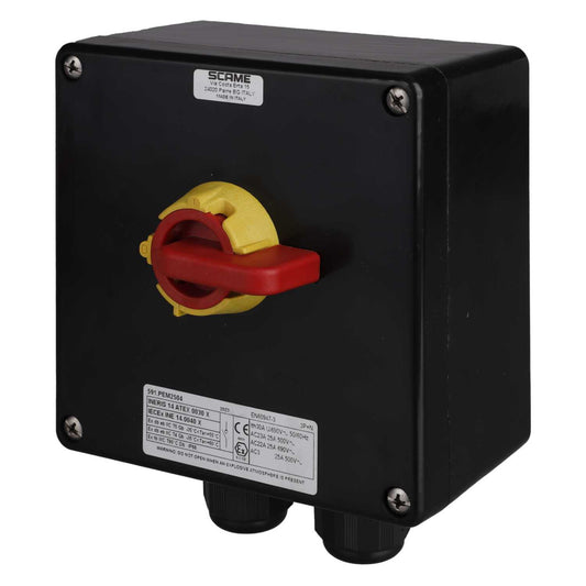 Scame 25A 3 / 4 Pole Ex GRP Emergency Switch Disconnector