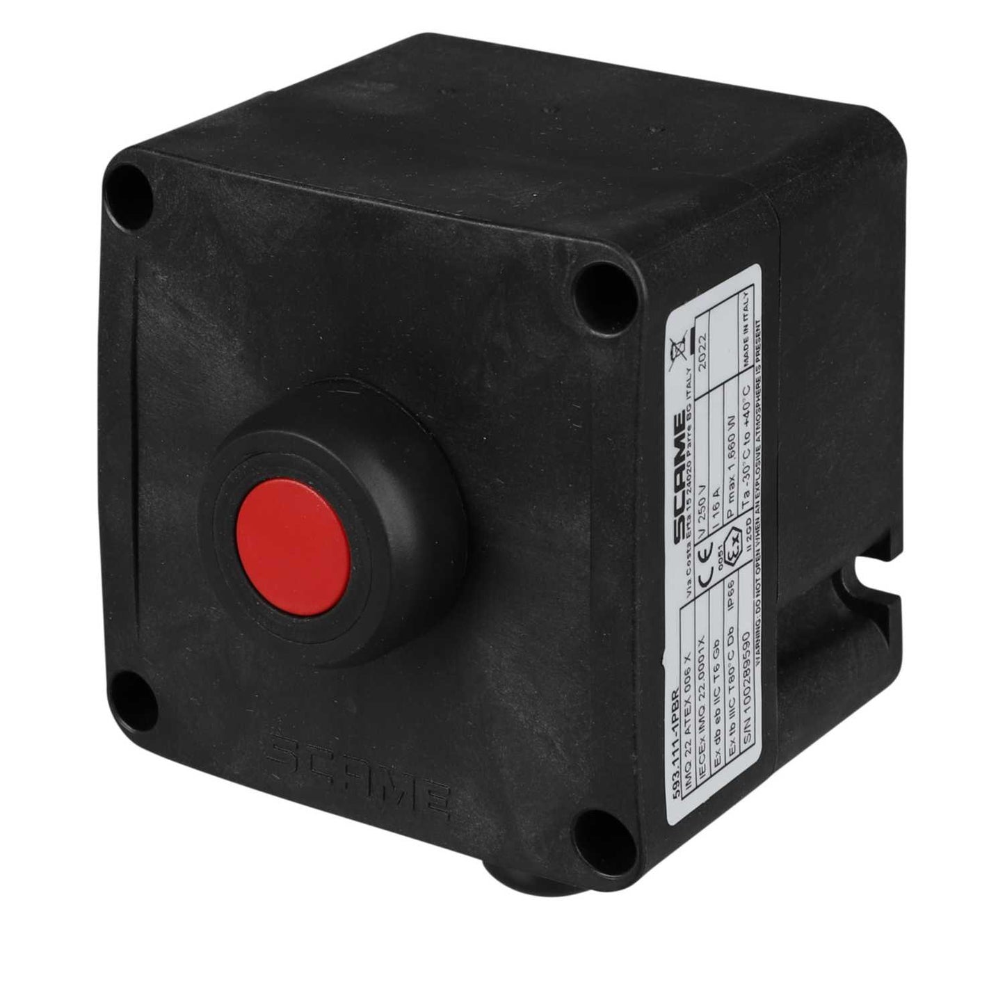 Scame Red Pushbutton Ex Control Station