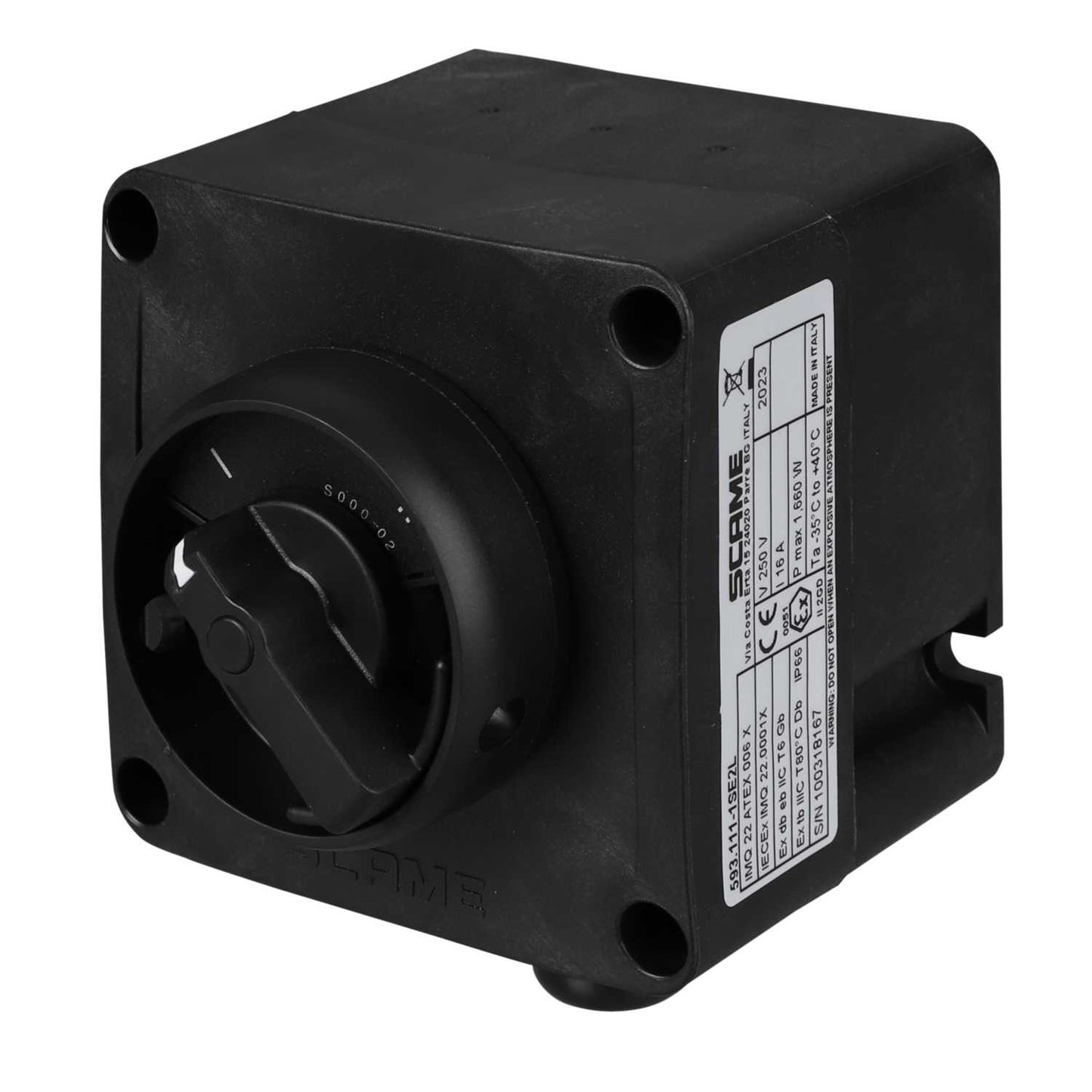 Scame 2 Position Rotary Lockable Selector Switch Ex Control Station