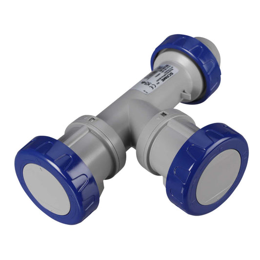 Scame Adapto 16A 2P+E 2 Way 230V Adaptor IP66/67/69 Blue