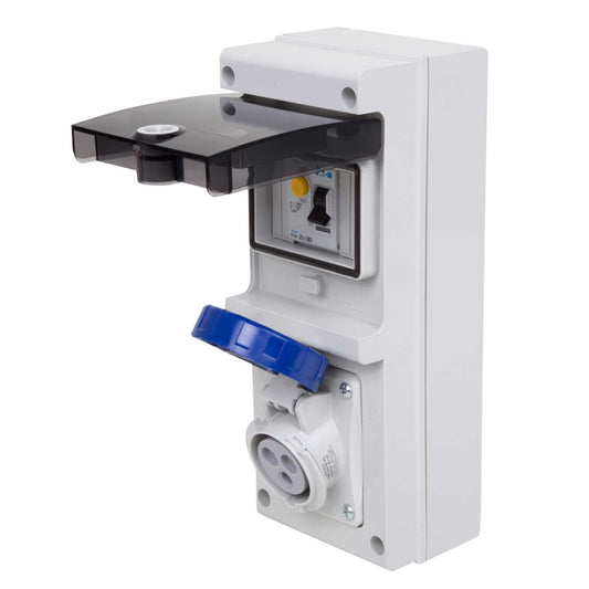Scame Block Combi-Unit 16A 2P+E 230V RCD Protected Socket IP66