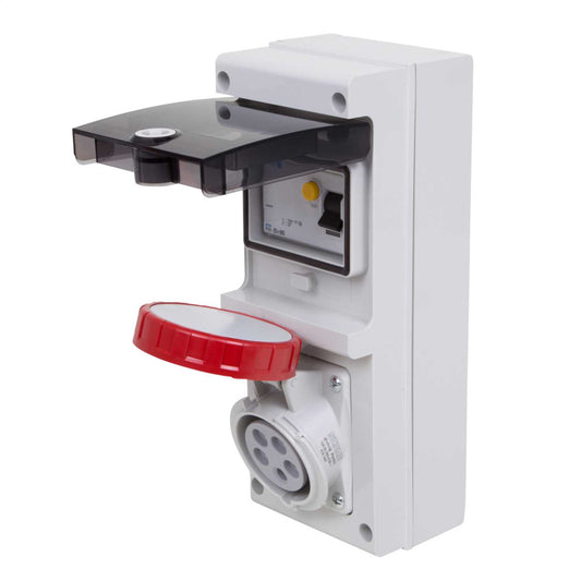 Scame Block Combi-Unit 16A 3P+ N + E 415V RCD Protected Socket IP66
