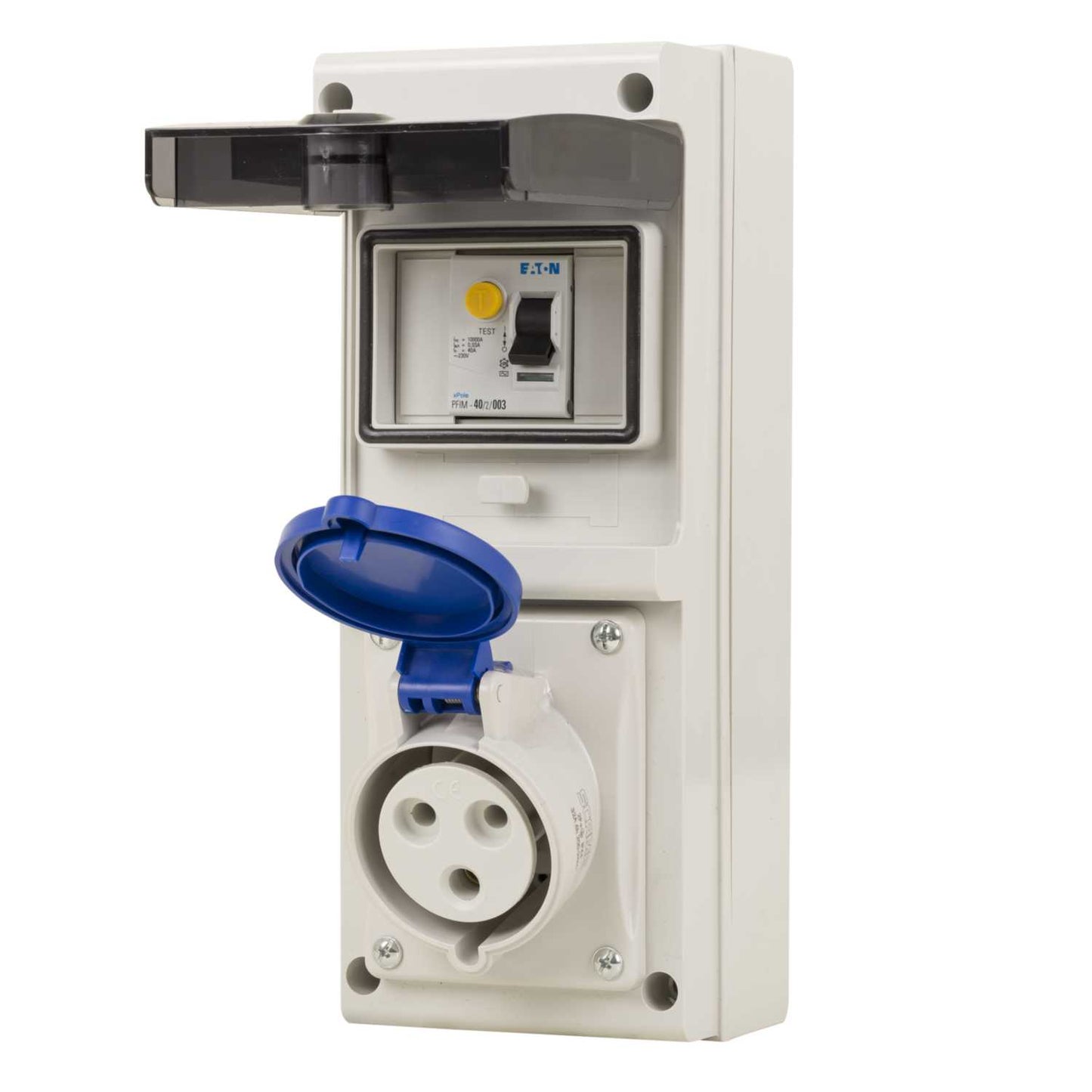 Scame Block Combi-Unit 32A 2P+E 230V RCD Protected Socket IP44