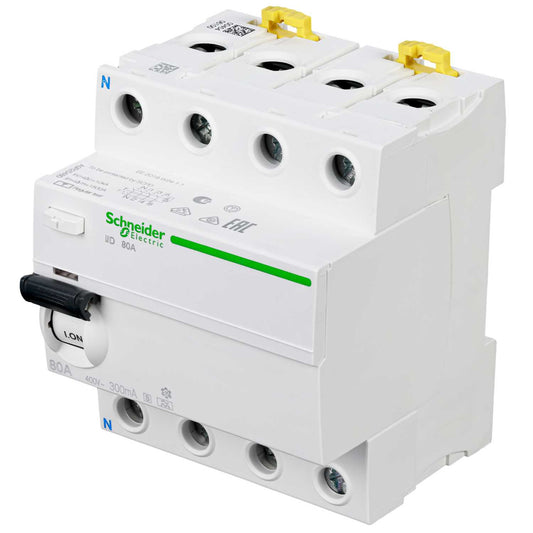 Schneider Acti9 80A 4 Pole 300mA Type A Selective Time Delay RCD