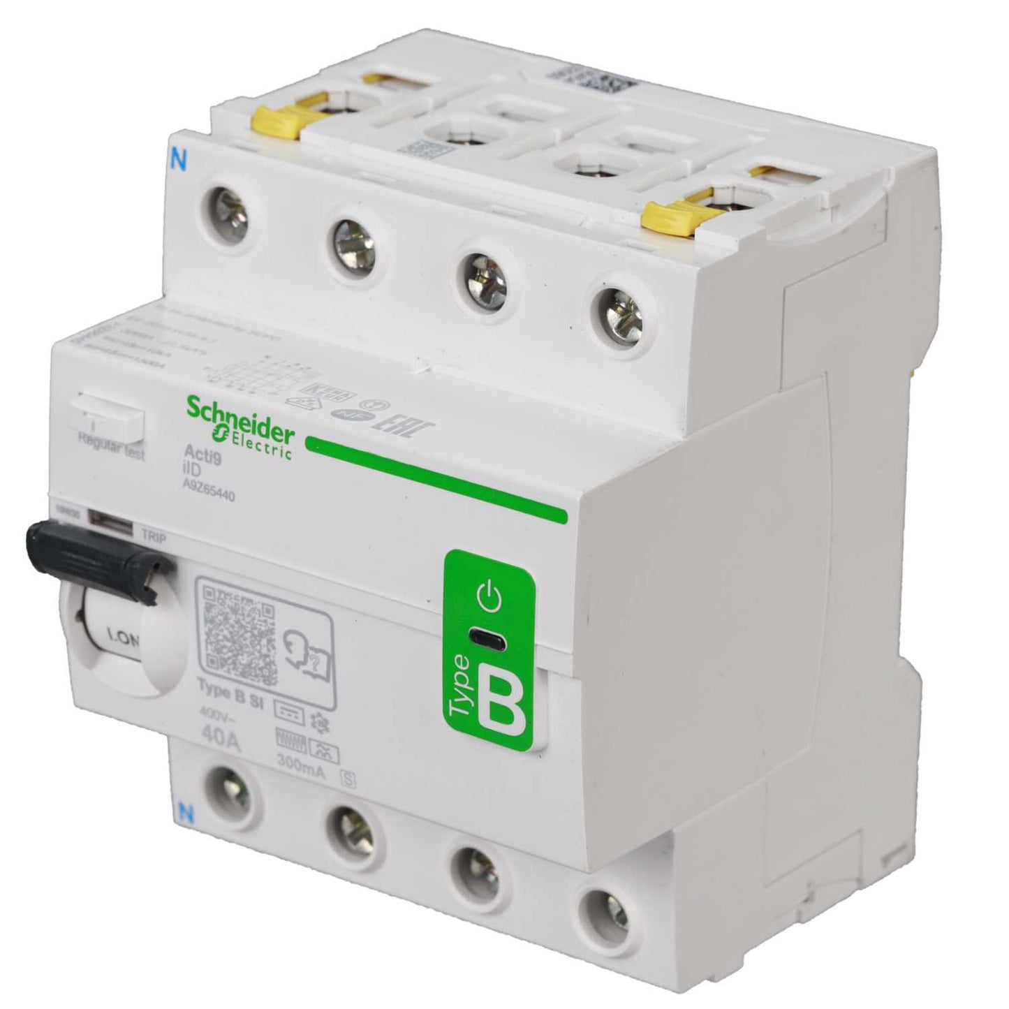 Schneider Acti9 40A 4 Pole 300mA Type B Selective Time Delay DC Sensitive RCD