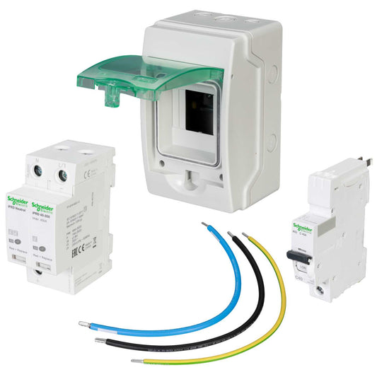 Schneider Square D IKQ 40kA Single Pole and Neutral Type 2 Surge Arrester Kit