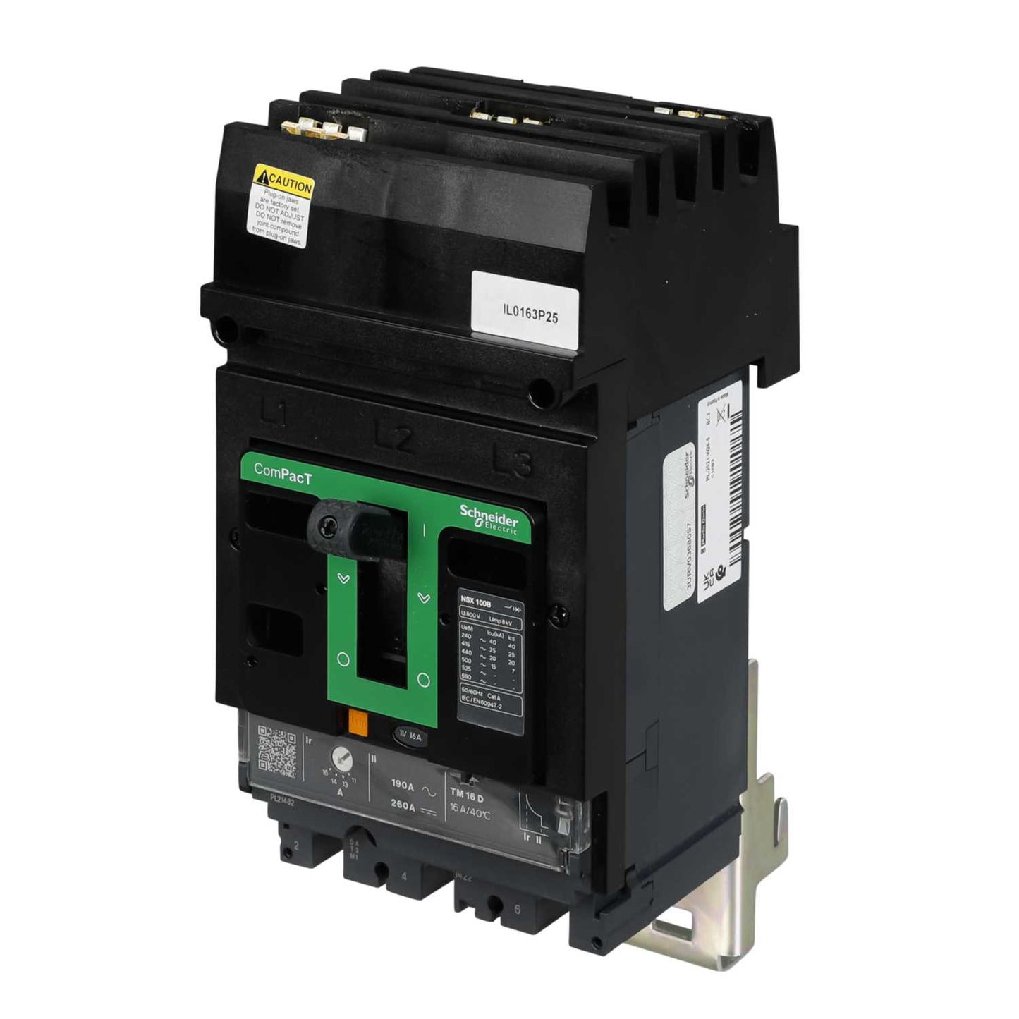 Schneider Square D I-Line 16A Triple Pole 25kA NSX Mccb