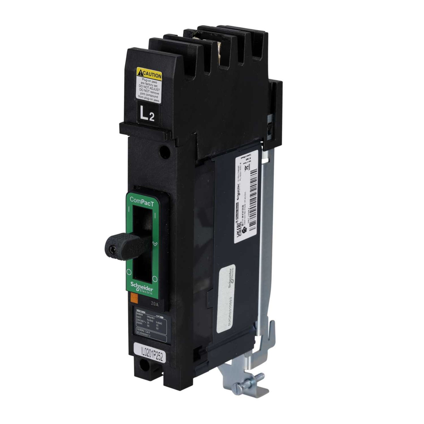 Schneider Square D I-Line 20A Single Pole 25kA NSX Mccb L2