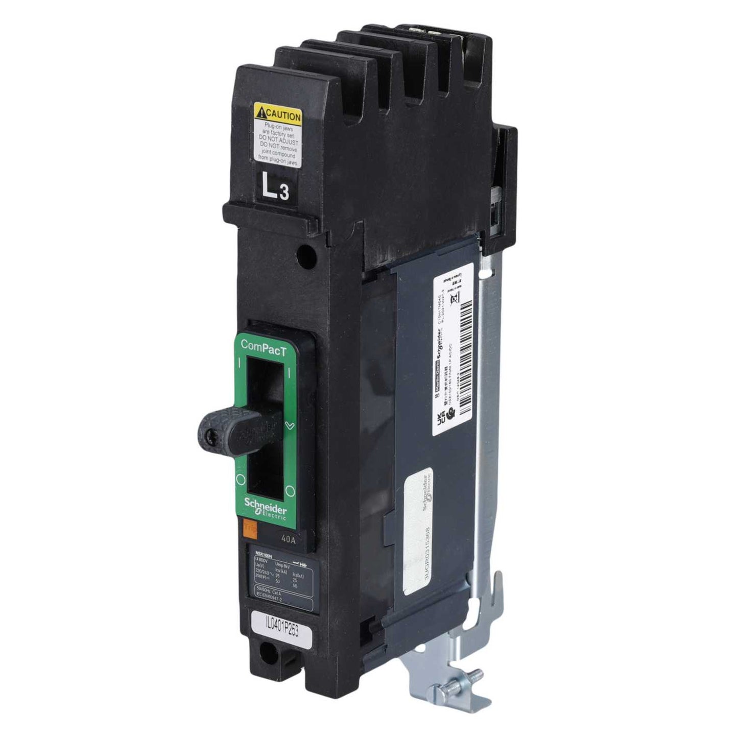 Schneider Square D I-Line 40A Single Pole 25kA NSX Mccb L3
