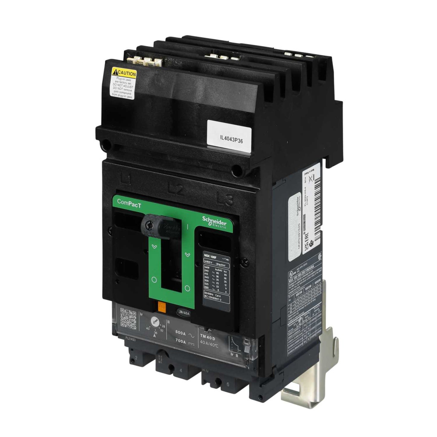 Schneider Square D I-Line 40A Triple Pole 36kA NSX Mccb