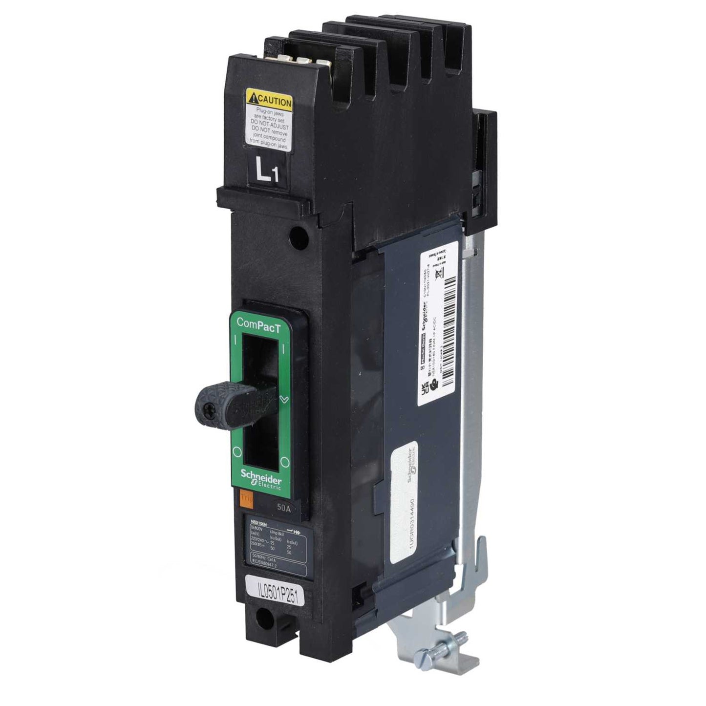 Schneider Square D I-Line 50A Single Pole 25kA NSX Mccb L1