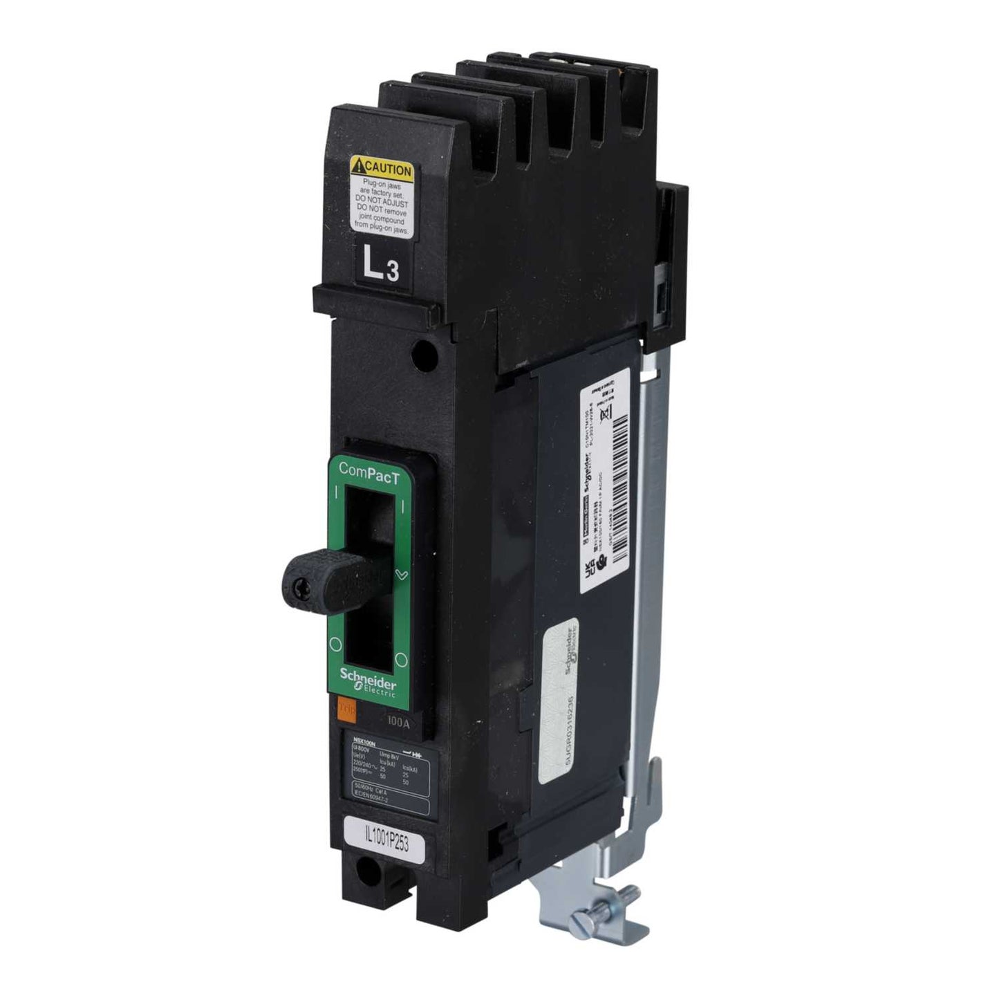 Schneider Square D I-Line 100A Single Pole 25kA NSX Mccb L3
