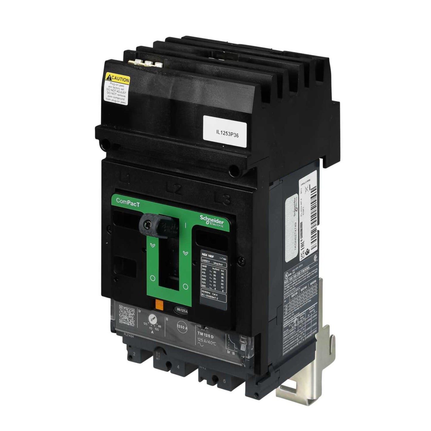 Schneider Square D I-Line 125A Triple Pole 36kA NSX Mccb